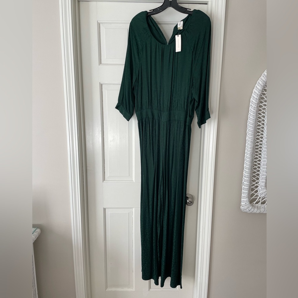 Anthropologie Green Jumpsuit Size 12 NWT